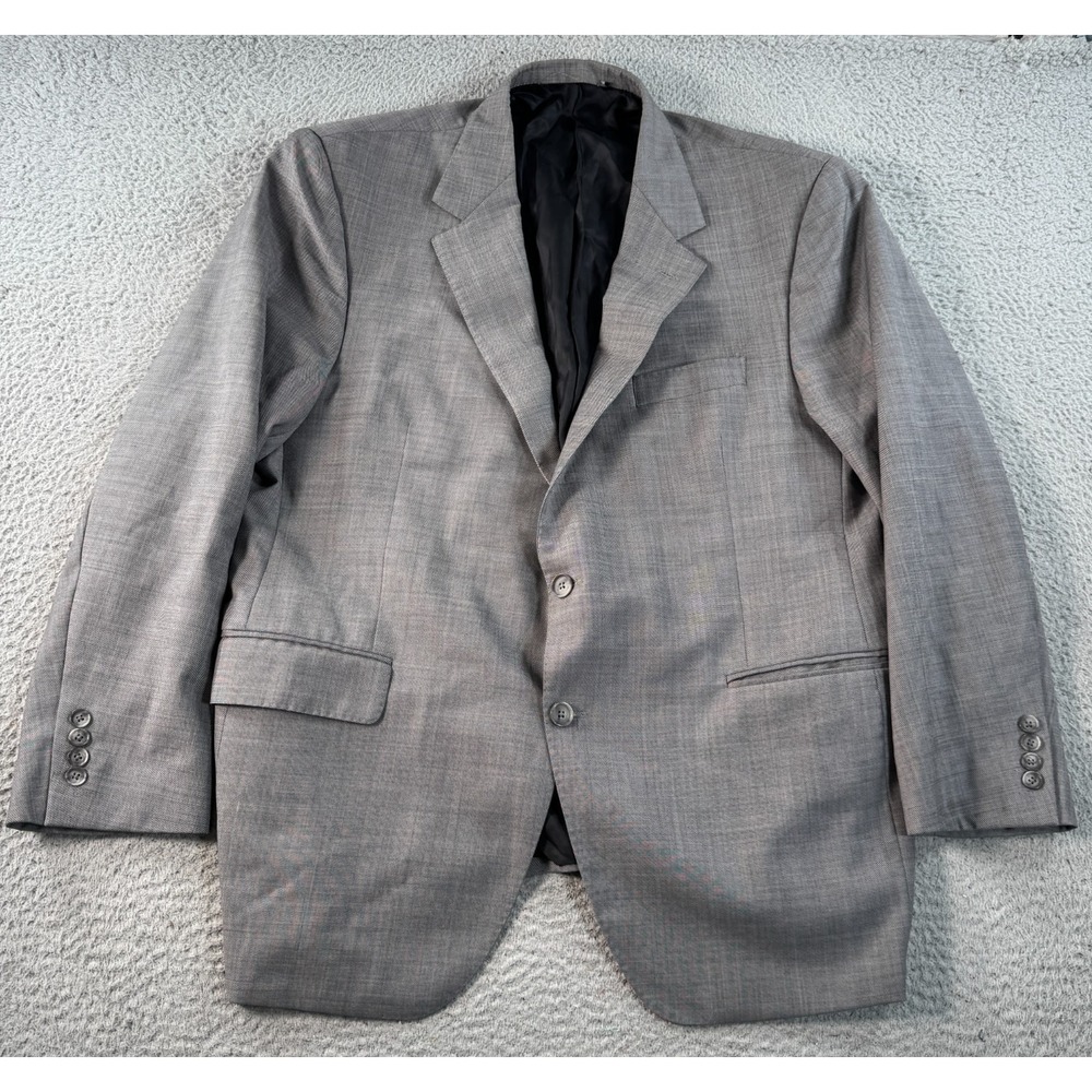 Coppley Gibson‎ Sport Coat Men 46 Gray Wool Blazer Suit Jacket 2-Button